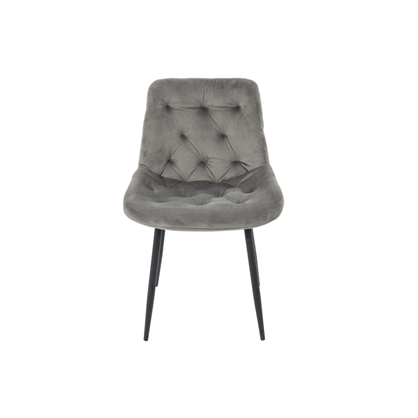 Set 4 Scaune Bucatarie Tapitat S-212, Stofa, Gri