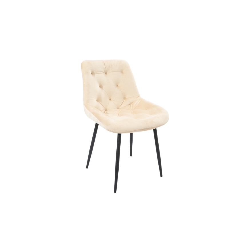 Set 4 Scaune Bucatarie Tapitat S-212, Stofa, Bej