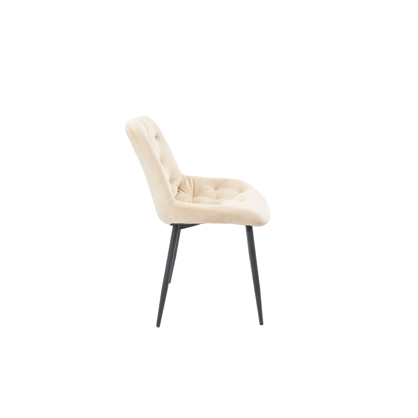 Set 4 Scaune Bucatarie Tapitat S-212, Stofa, Bej