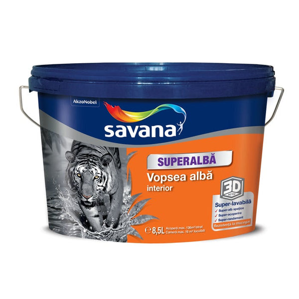 SAVANA VOPSEA LAVABILA SUPERALBA 8.5L + 1.5L