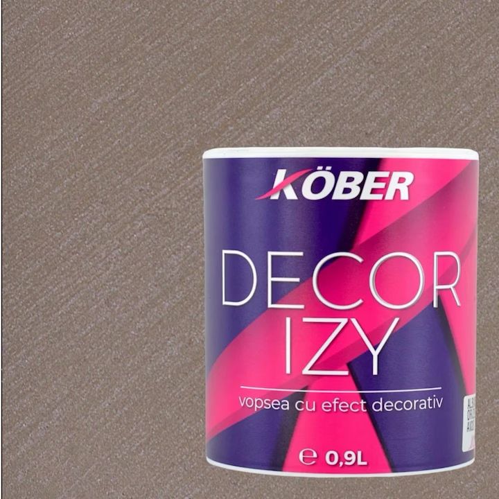 Vopsea decorativa, Kober Decor Izy, maro ars, efect sidefat si texturat, 0.9 litri