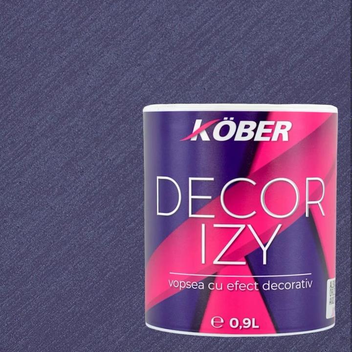 Vopsea decorativa, Kober Decor Izy, violet ametist, efect sidefat si texturat, 0.9 litri