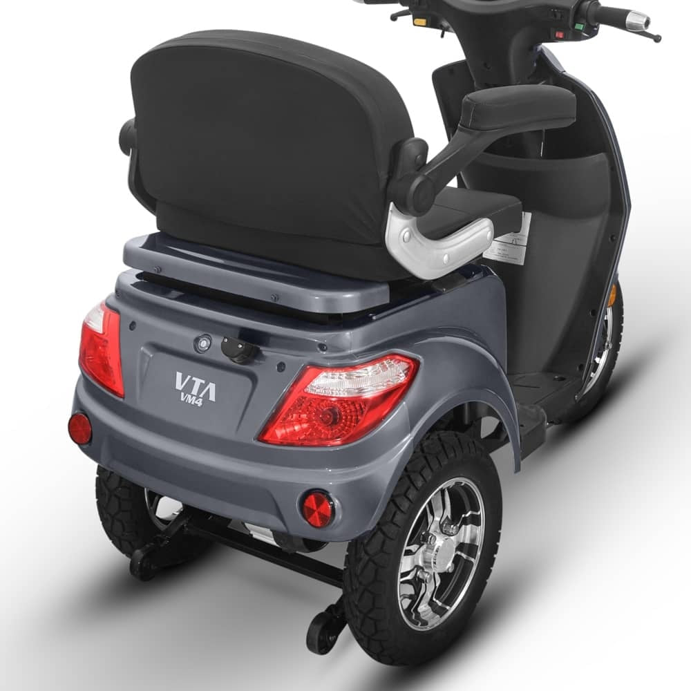 Triciclu electric 1000W, Voltarom VM4 Fara permis, 60V, 20Ah, viteza maxima 25 Km pe ora, Gri, Autonomie 50Km