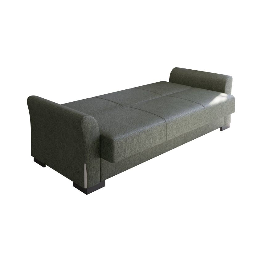 Canapea extensibila cu 3 locuri Mina, Verde/Crem
