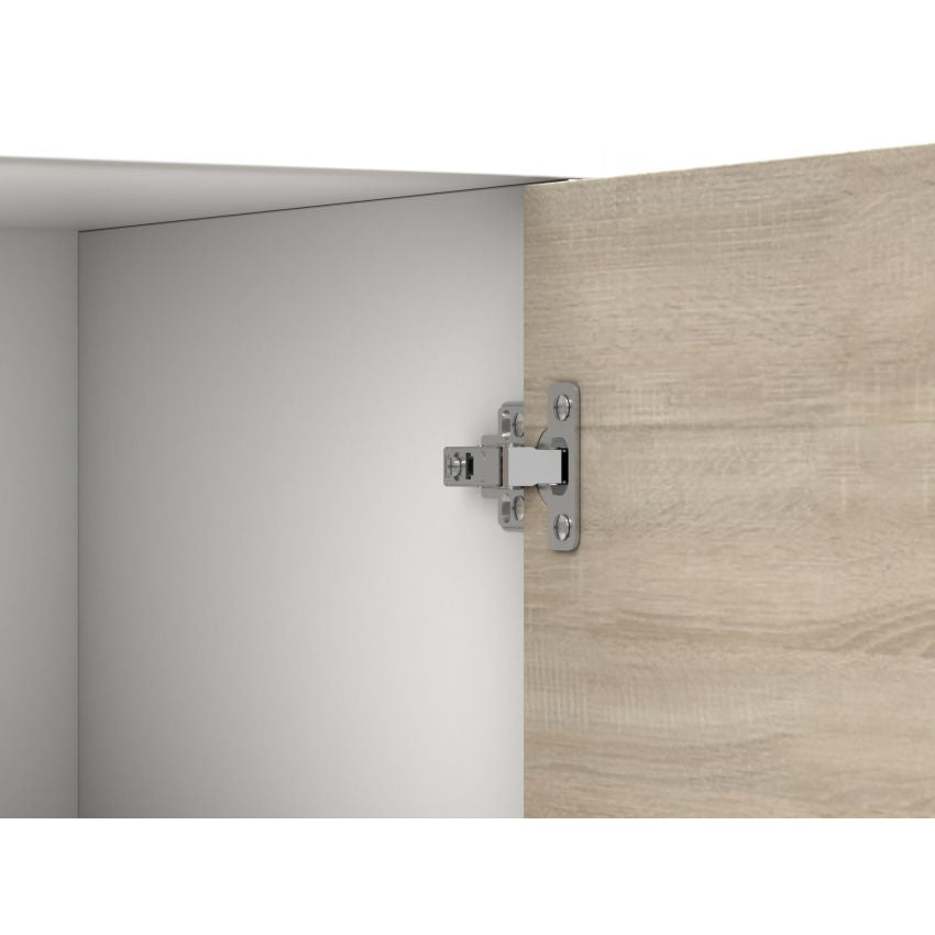 Comodă stela, 135x95x45 cm, alb/sonoma