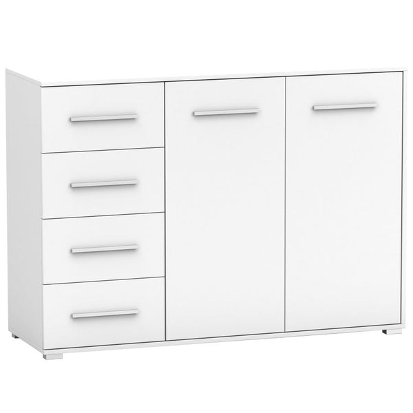 Comodă stela, 135x95x45 cm, alb