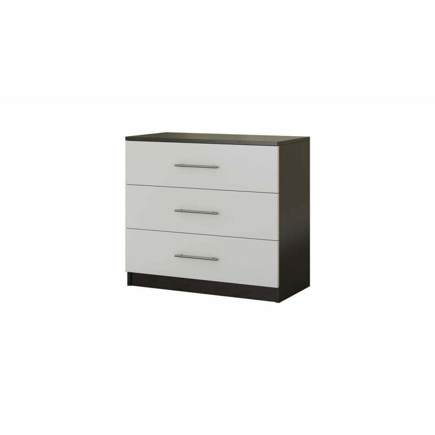 Comoda beta, wenge/alb, 90x82x42.5 cm