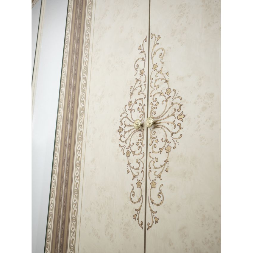 Dormitor Anette, 160x200 cm, 6a, bej/auriu