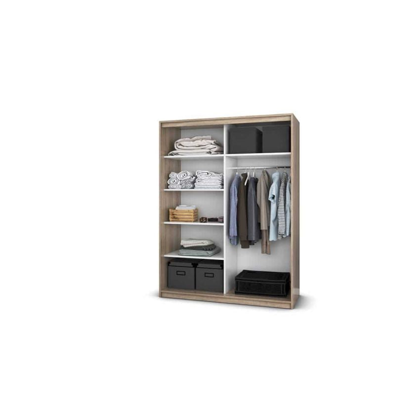 Dressing Vista, 07, alb, 150x200x61 cm, usi glisante