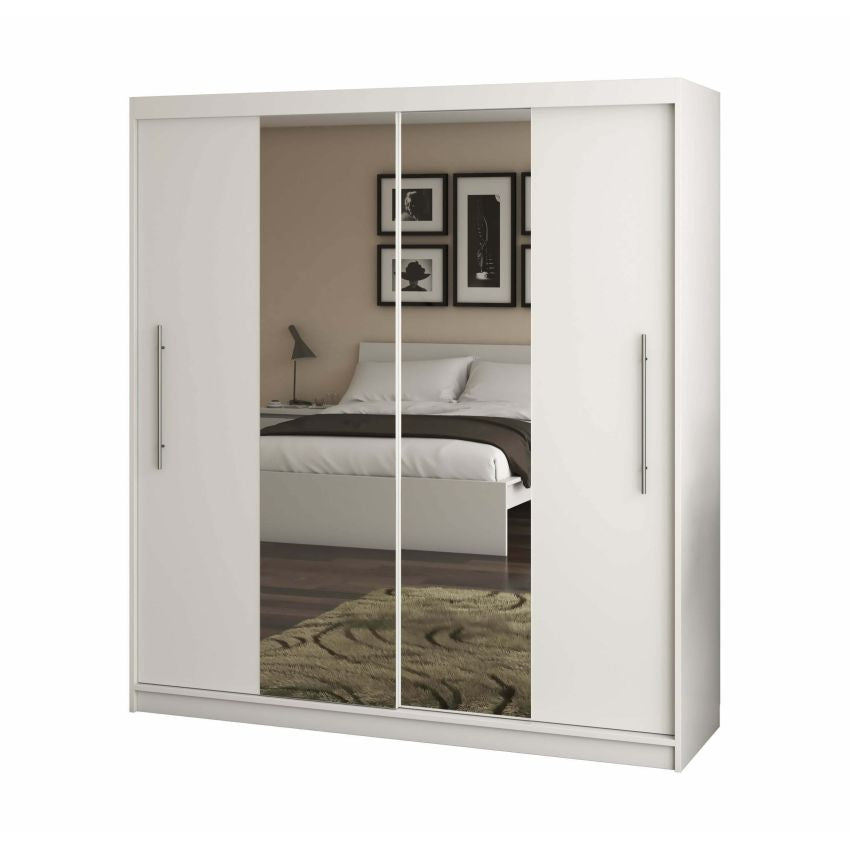 Dressing Radu cu oglinda, 204x218x58 cm, alb