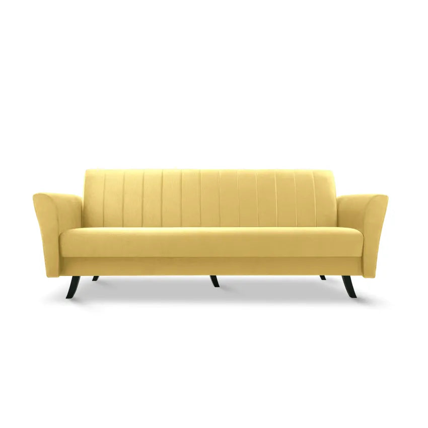 Canapea 3 locuri extensibila Linea, galben