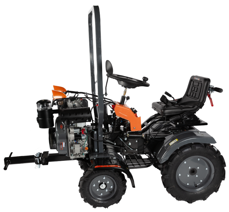 MINITRACTOR RIDE-ON 4x4 R1200 EVOTOOLS PLUS MOTOR DIESEL KAMA PORNIRE ELECTRICA