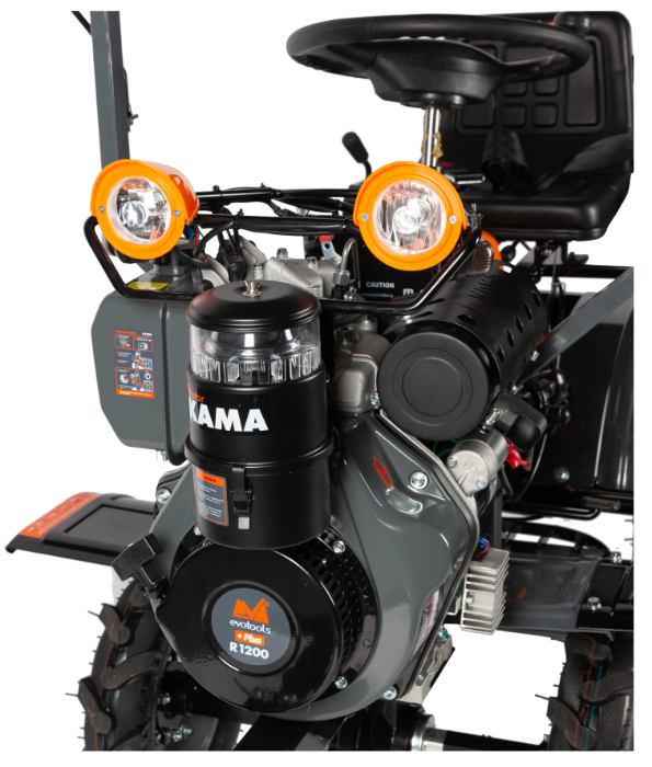 MINITRACTOR RIDE-ON 4x4 R1200 EVOTOOLS PLUS MOTOR DIESEL KAMA PORNIRE ELECTRICA