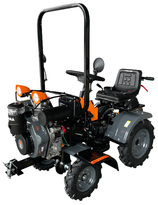 MINITRACTOR RIDE-ON 4x4 R1200 EVOTOOLS PLUS MOTOR DIESEL KAMA PORNIRE ELECTRICA