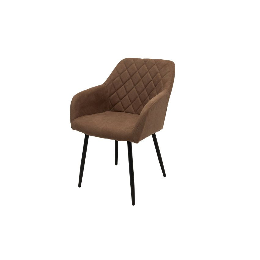 Scaun ML-5, tapitat stofa, maro