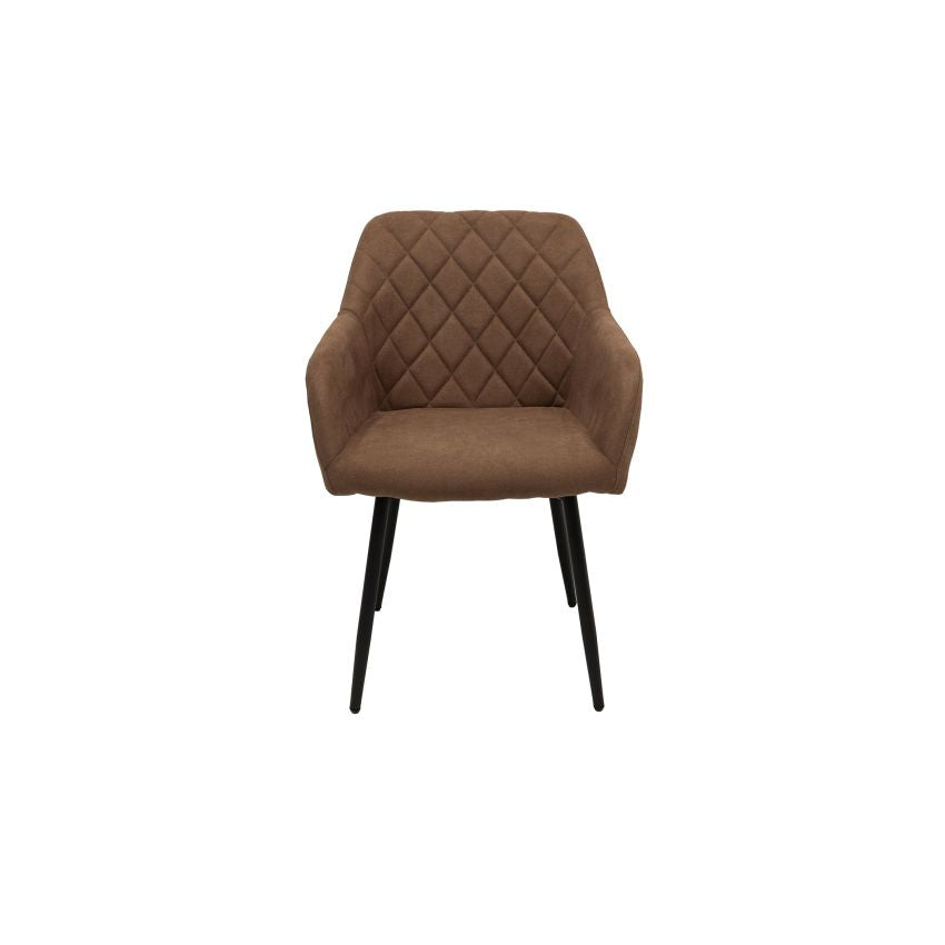 Scaun ML-5, tapitat stofa, maro