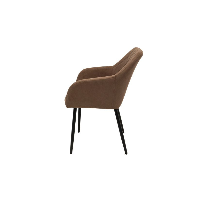 Scaun ML-5, tapitat stofa, maro