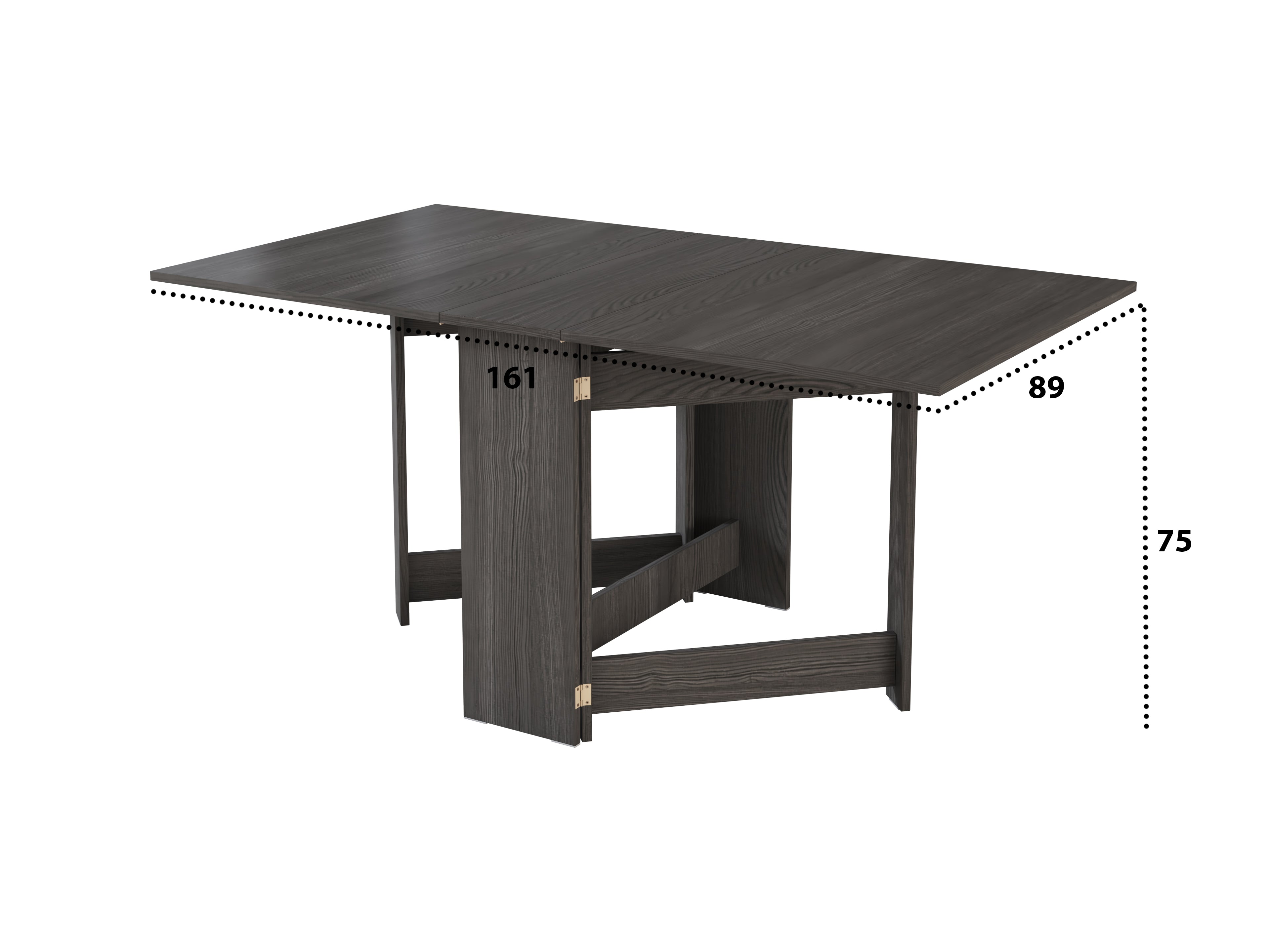 Masa pliabila fold, 161x75x89 cm, K526 cenusiu