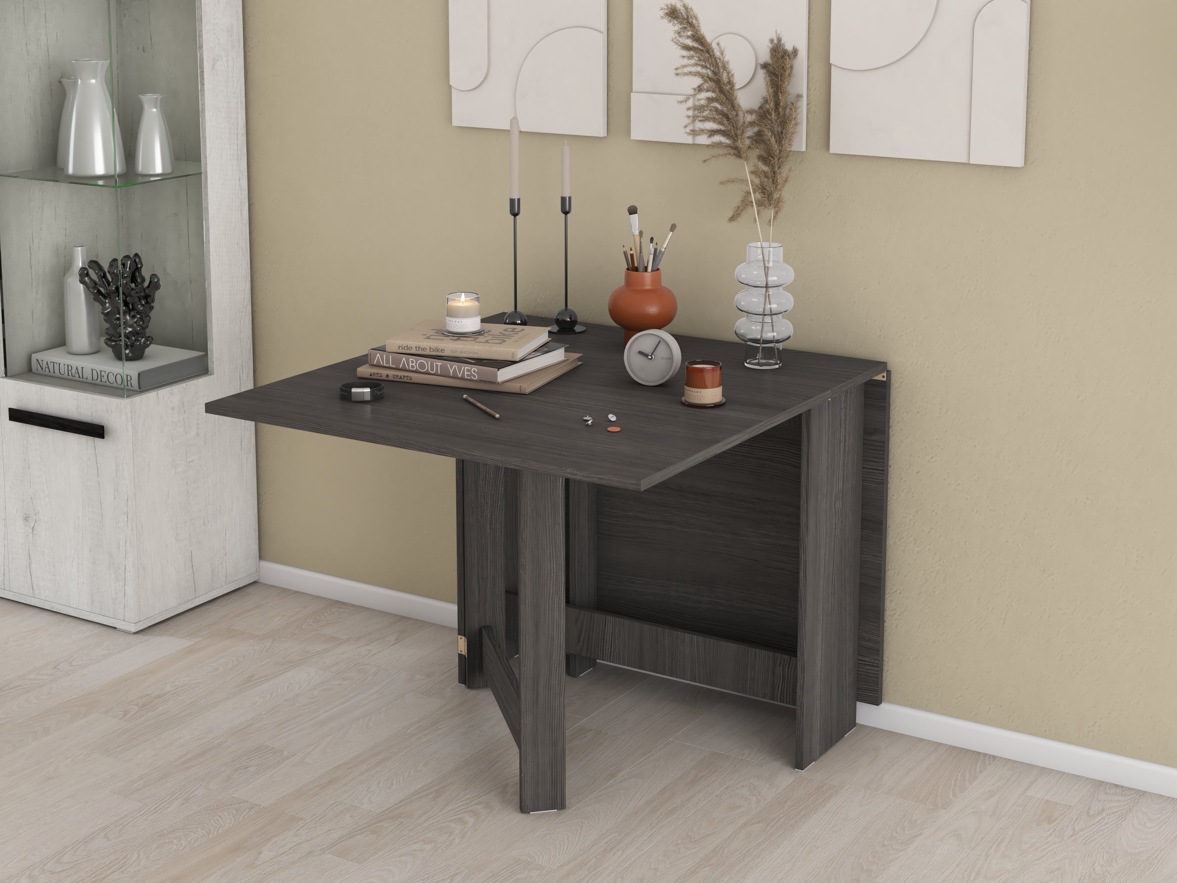 Masa pliabila fold, 161x75x89 cm, K526 cenusiu