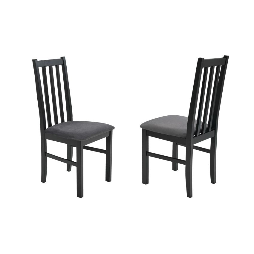 Scaun din lemn masiv de fag tapitat cu stofa s-38 boss10 cz 26 x, negru