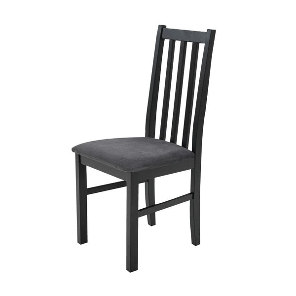 Scaun din lemn masiv de fag tapitat cu stofa s-38 boss10 cz 26 x, negru