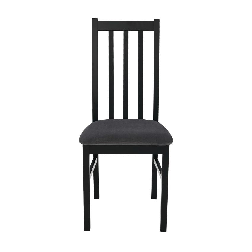 Scaun din lemn masiv de fag tapitat cu stofa s-38 boss10 cz 26 x, negru