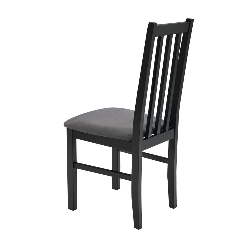 Scaun din lemn masiv de fag tapitat cu stofa s-38 boss10 cz 26 x, negru
