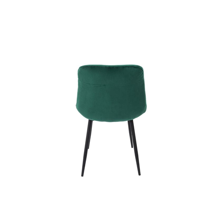 Set 6 scaune bucatarie tapitat S-212, Stofa, Verde