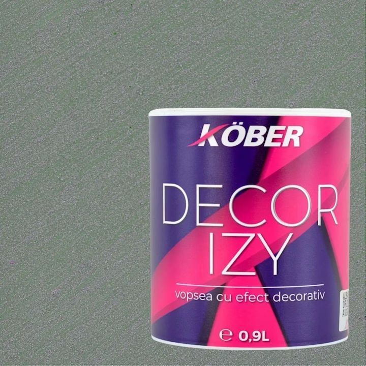 Vopsea decorativa, Kober Decor Izy, kaki urban, efect sidefat si texturat, 0.9 litri