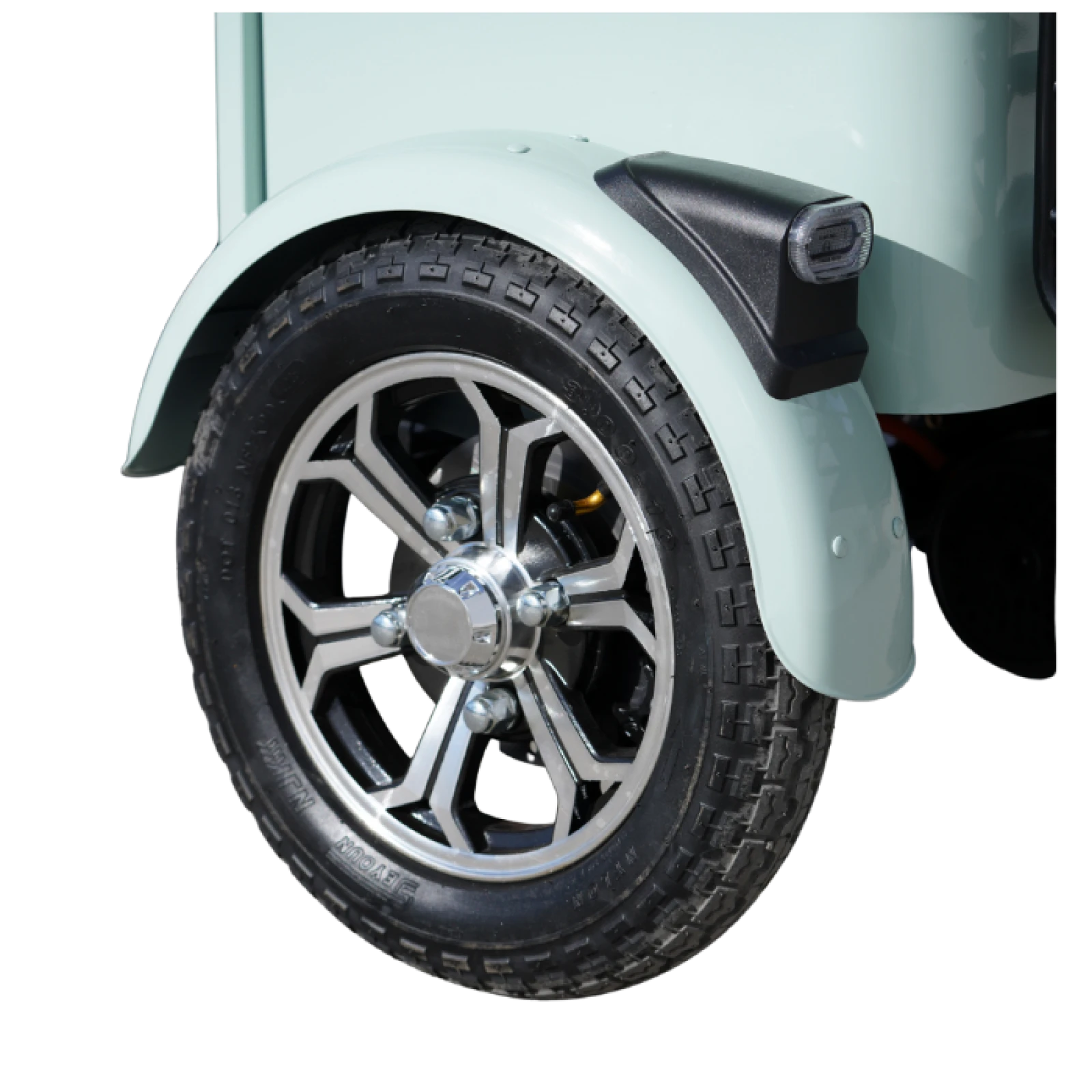 Triciclu Electric Persoane Scorilo TRP1200 Verde cu Bancheta Dubla 1200 W Autonomie 28 km, viteza maxima de 25 km/h, conform reglementarilor UE, fara permis