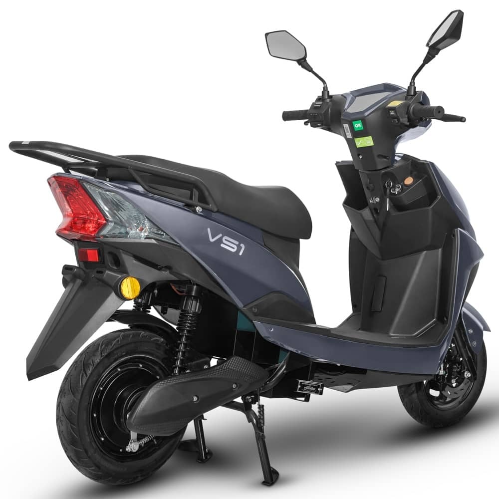 Scuter Electric 1500W, Voltarom VS1 Fara permis, 60V, 20Ah, viteza maxima 25 Km pe ora, Autonomie 74Km, Gri