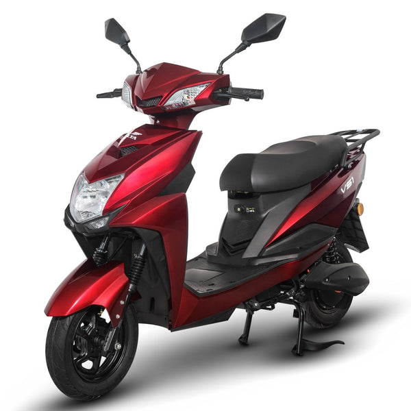 Scuter Electric Voltarom VS1 MODEL 2025, 2000W, Fara Permis, autonomie pana la 80 km, Visiniu