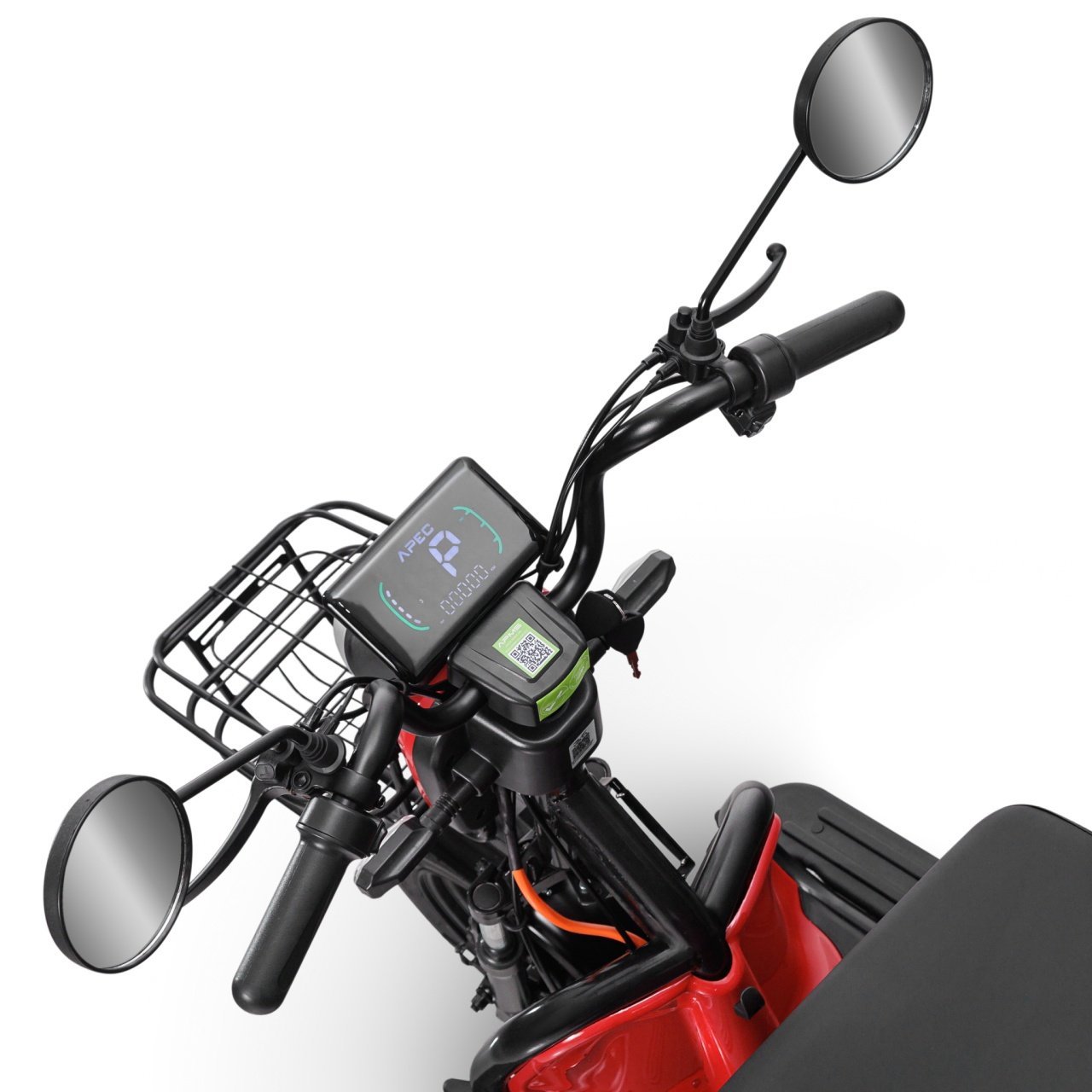 Tricicleta electrica, Volta APM5, Rosu, viteza maxima 25 km pe ora, Autonomie pana la 40 km