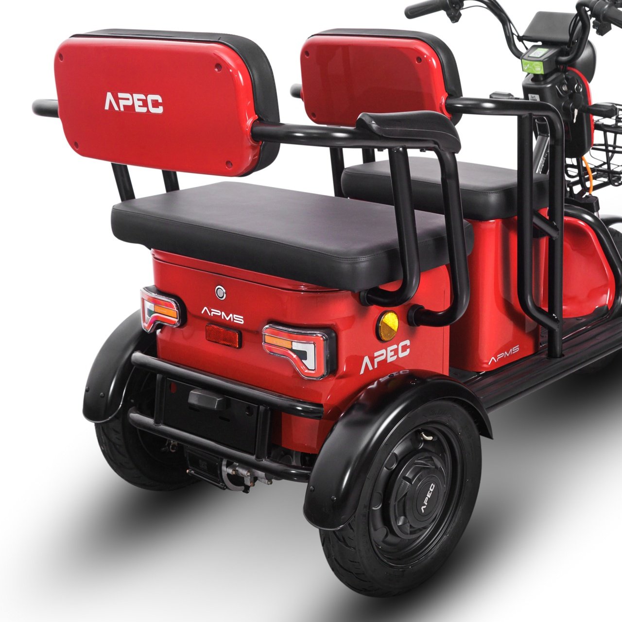 Tricicleta electrica, Volta APM5, Rosu, viteza maxima 25 km pe ora, Autonomie pana la 40 km