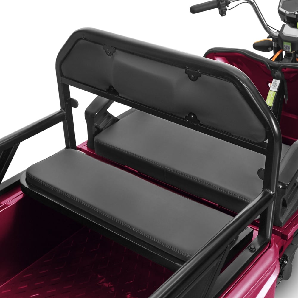 Triciclu Electric Voltarom, APT4, Fara Permis, Rosu, 25 km pe ora, 1000W, autonomie pana la 41 km