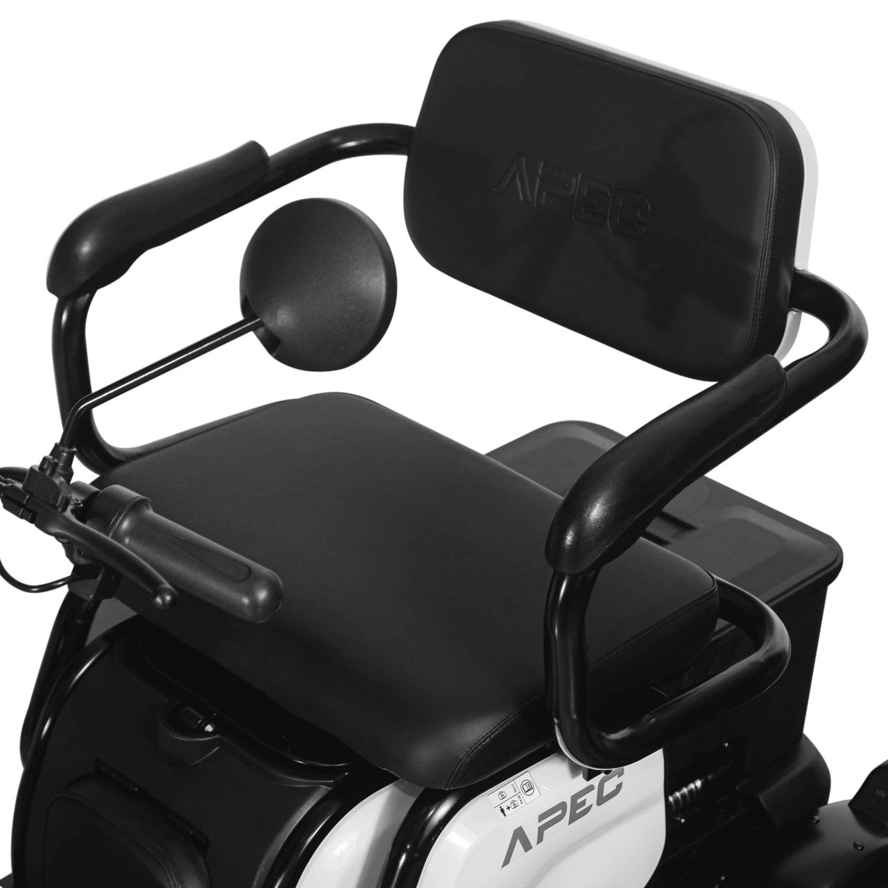 Triciclu Electric, Fara Permis, Motor 1000W, APM2 Alb, Autonomie pana la 36km, viteza maxima 25 km pe ora, Omologat RAR