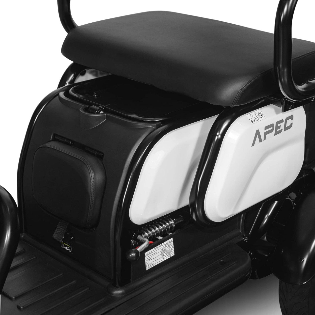 Triciclu Electric, Fara Permis, Motor 1000W, APM2 Alb, Autonomie pana la 36km, viteza maxima 25 km pe ora, Omologat RAR