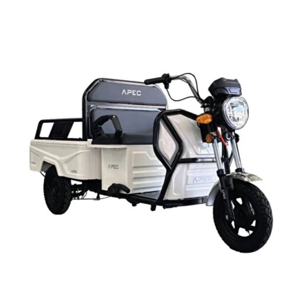 Triciclu Electric Voltarom, APT4, ALB, Fara Permis, 25 km pe ora, 1000W, autonomie pana la 41 km