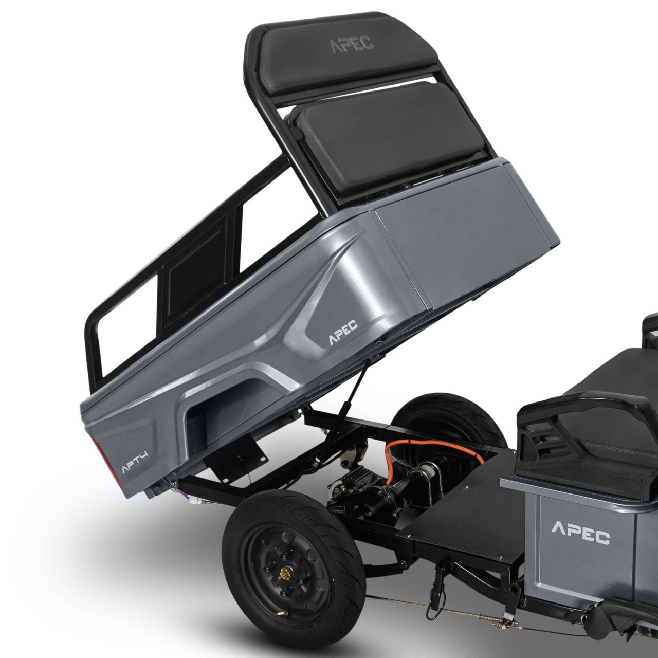 Triciclu Electric Voltarom, APT4, Fara Permis, viteza maxima 25 km pe ora, 1000W, autonomie pana la 41 km, Gri