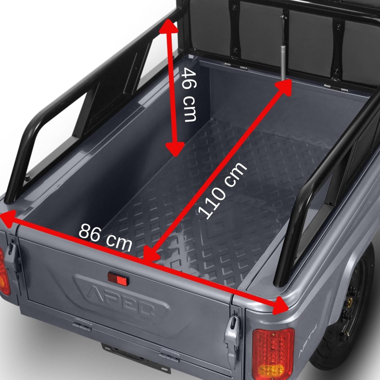 Triciclu Electric Voltarom, APT4, Fara Permis, viteza maxima 25 km pe ora, 1000W, autonomie pana la 41 km, Gri