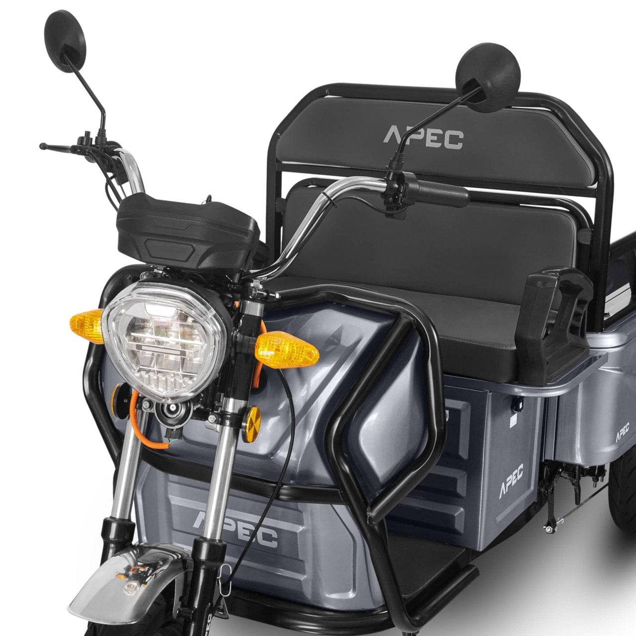 Triciclu Electric Voltarom, APT4, Fara Permis, viteza maxima 25 km pe ora, 1000W, autonomie pana la 41 km, Gri