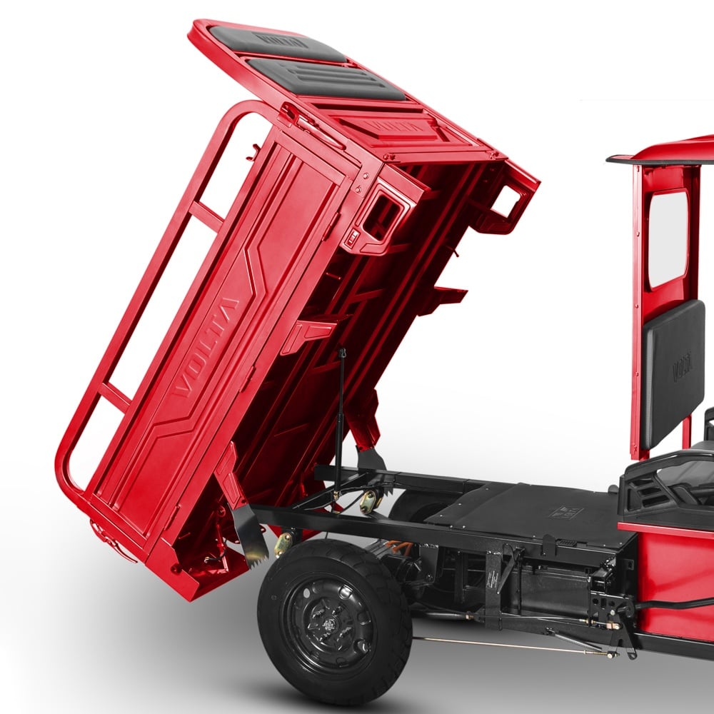 Voltarom Hercules motor 3900W, 72V, 120Ah, 120Km autonomie, viteza maxima 25 km pe ora, FARA Permis, Triciclu Electric Tuk Tuk, Cu Cabină Rosu