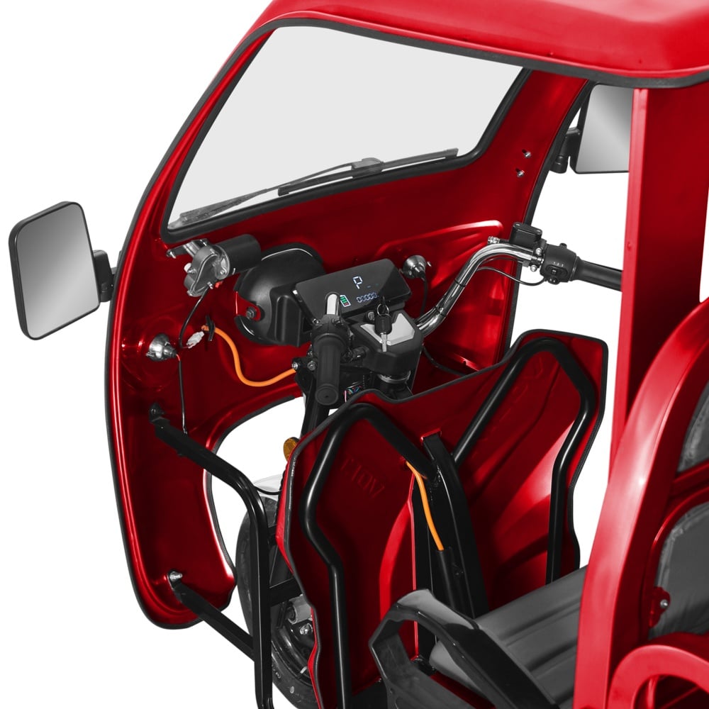 Voltarom Hercules, motor 3900W, 72V, 60 AH, viteza maxima 25 km pe ora, pana la 70km autonomie, Fara Permis, Triciclu Electric VT5, Tuk Tuk, Cu cabina