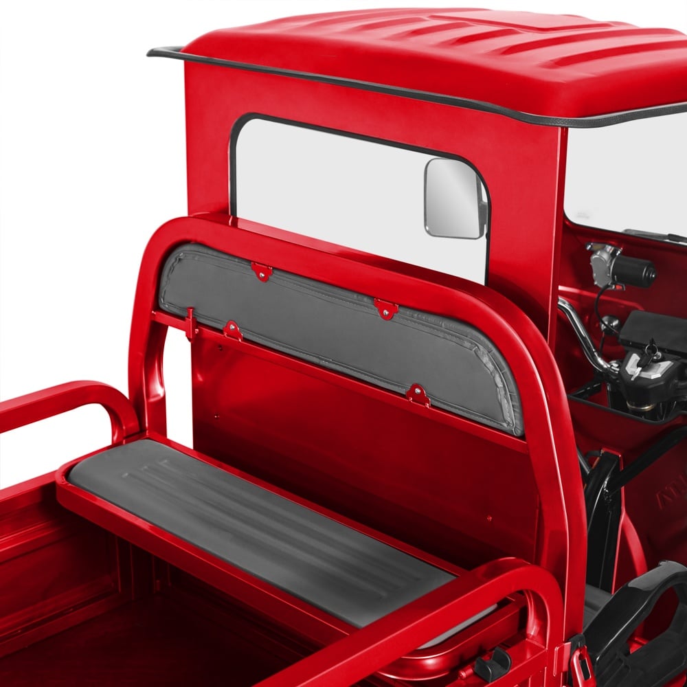 Voltarom Hercules motor 3900W, 72V, 120Ah, 120Km autonomie, viteza maxima 25 km pe ora, FARA Permis, Triciclu Electric Tuk Tuk, Cu Cabină Rosu