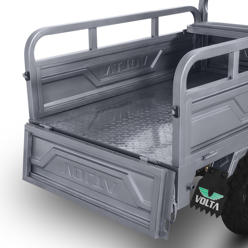 Voltarom Hercules, motor 3900W, 72V, 60 AH, viteza maxima 25 km pe ora, pana la 70km autonomie, Fara Permis, Triciclu Electric VT5, Tuk Tuk, Gri