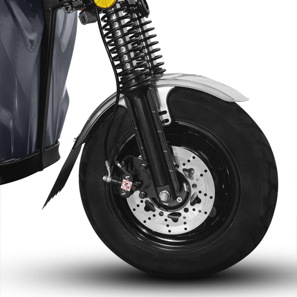 Voltarom Hercules, motor 3900W, 72V, 45 AH, viteza maxima 45 km pe ora, pana la 50km autonomie, Cu Permis, Triciclu Electric Tuk Tuk, Gri