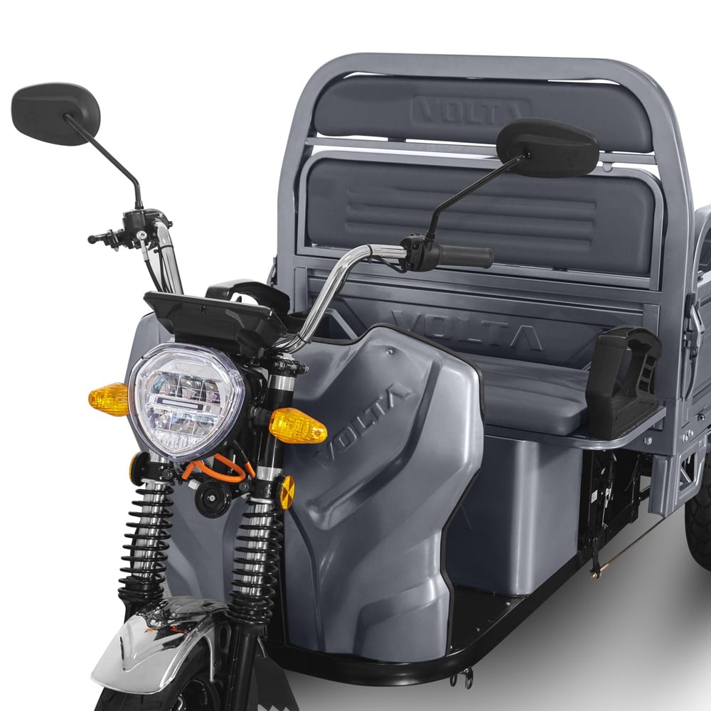 Voltarom Hercules, motor 3900W, 72V, 45 AH, viteza maxima 45 km pe ora, pana la 50km autonomie, Cu Permis, Triciclu Electric Tuk Tuk, Gri