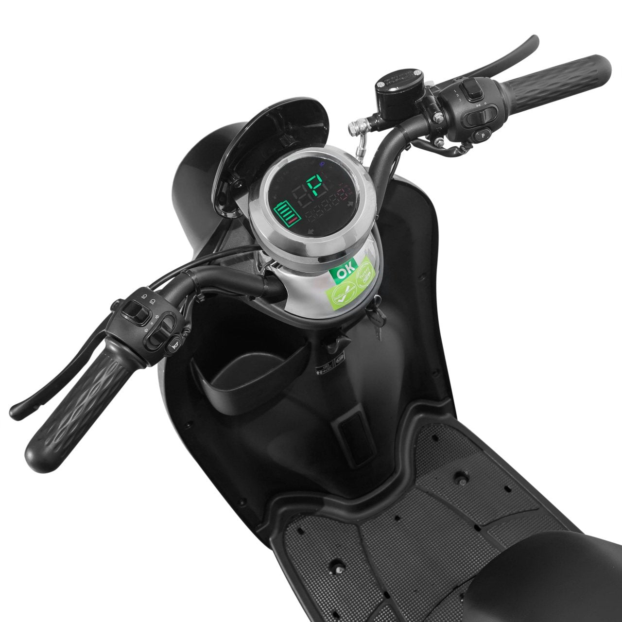 Voltarom S2, motor 2000 W, viteza maxima 45 km pe ora, autonomie pana la 60 km, Scuter Electric Cu Permis, Negru