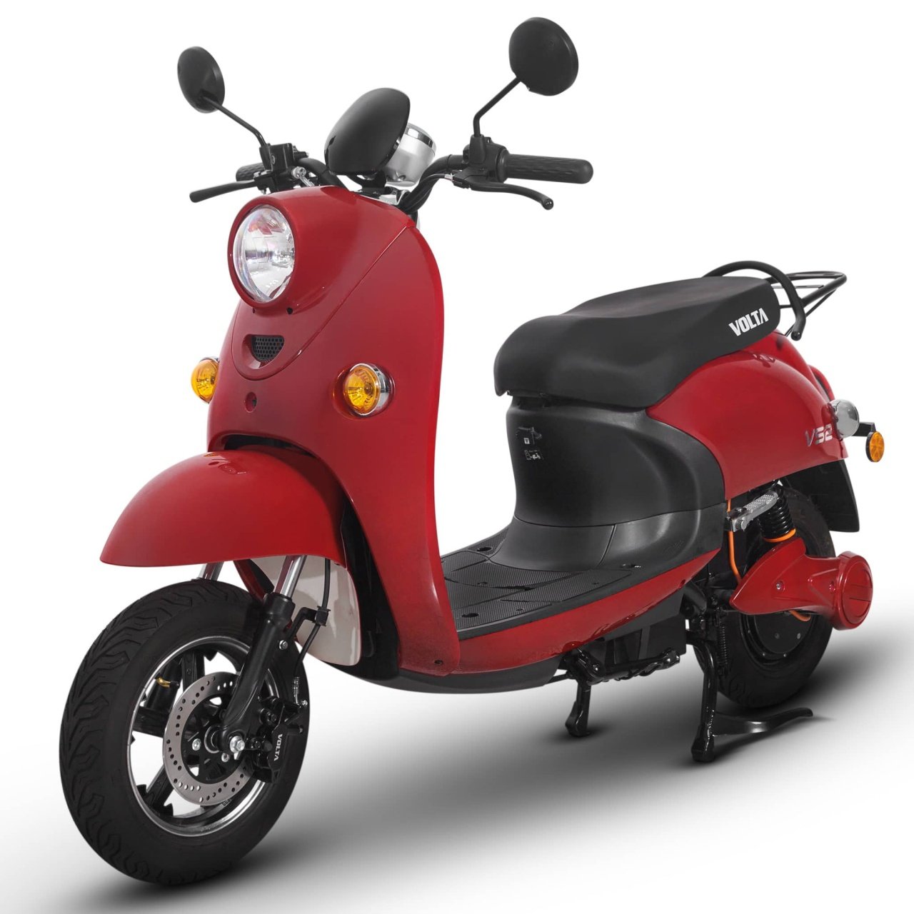 Voltarom S2, motor 2000W, autonomie pana la 60 km, viteza maxima 25 km pe ora, Scuter electric Fara Permis, Rosu