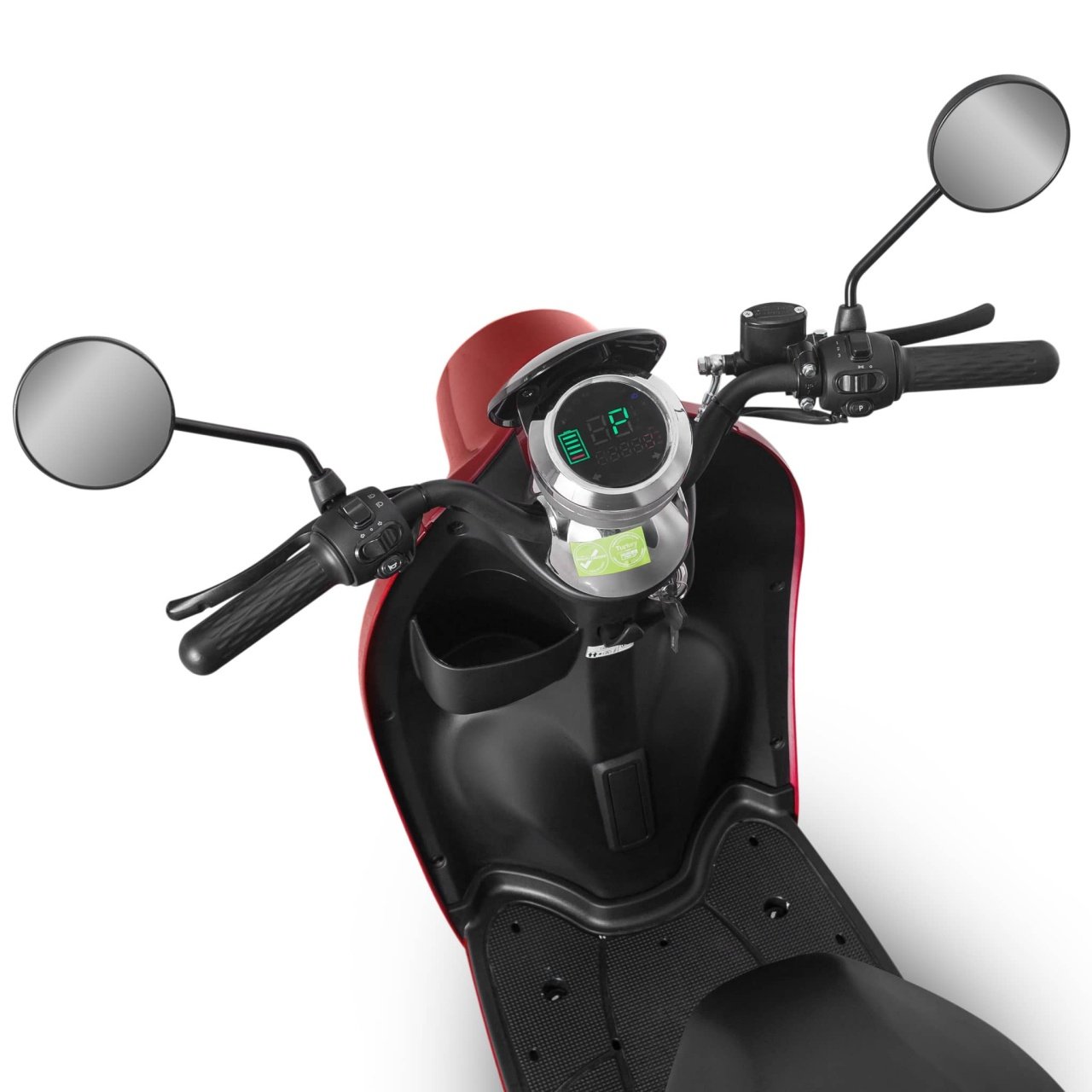 Voltarom S2, motor 2000W, autonomie pana la 60 km, viteza maxima 25 km pe ora, Scuter electric Fara Permis, Rosu